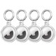 Husa Apple AirTag (set 4) - Techsuit Holder Silicone (CT15) - Clear