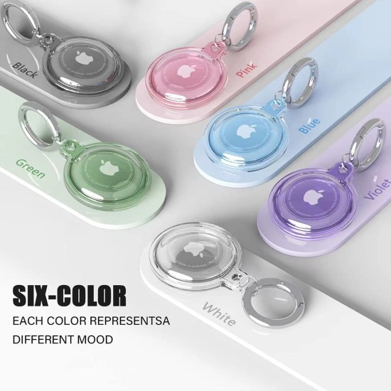 Husa Apple AirTag (set 4) - Techsuit Holder Silicone (CT15) - Clear