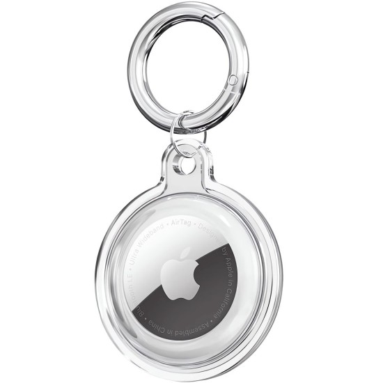 Husa Apple AirTag (set 4) - Techsuit Holder Silicone (CT15) - Clear