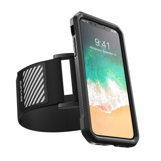 Husa brat alergare universala telefon - Supcase Armband - Negru