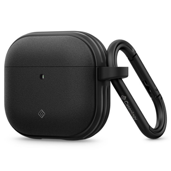 Husa cu Holder Metalic pentru Apple AirPods 4 Spigen Caseology Vault - Matte Black