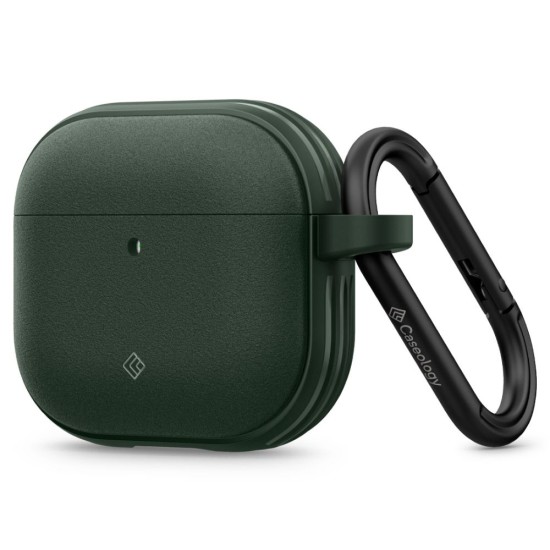 Husa cu Holder Metalic pentru Apple AirPods 4 Spigen Caseology Vault - Midnight Green