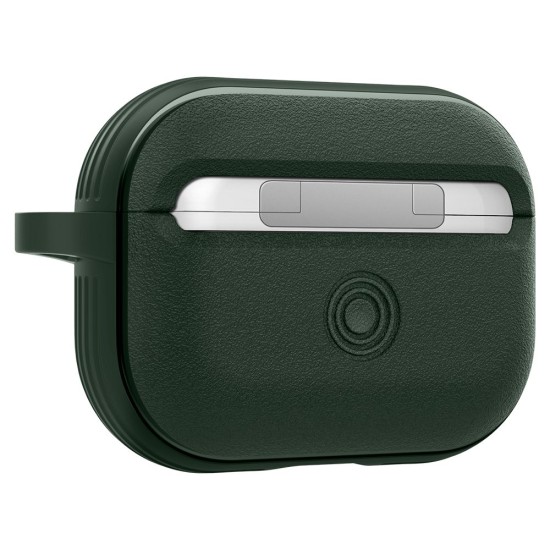 Husa cu Holder Metalic pentru Apple AirPods Pro 1 / 2 Spigen Caseology Vault - Midnight Green