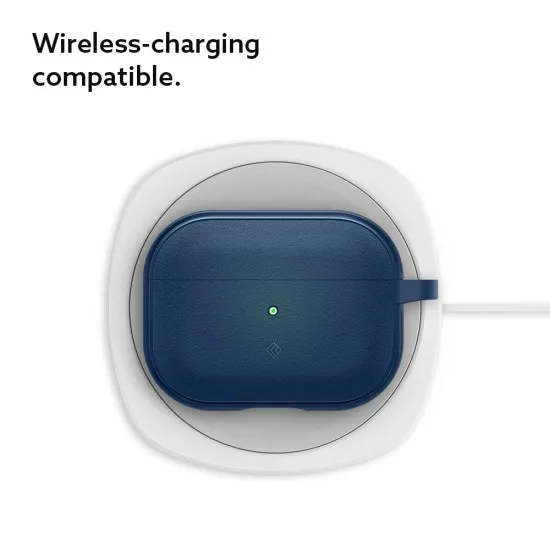 Husa cu Holder Metalic pentru Apple AirPods Pro 1 / 2 Spigen Caseology Vault - Navy Blue Husa cu Holder Metalic pentru Apple AirPods Pro 1 / 2 Spigen Caseology Vault - Navy Blue