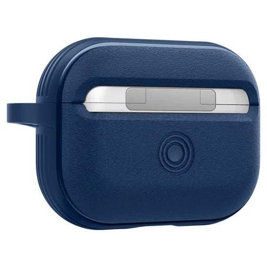Husa cu Holder Metalic pentru Apple AirPods Pro 1 / 2 Spigen Caseology Vault - Navy Blue Husa cu Holder Metalic pentru Apple AirPods Pro 1 / 2 Spigen Caseology Vault - Navy Blue