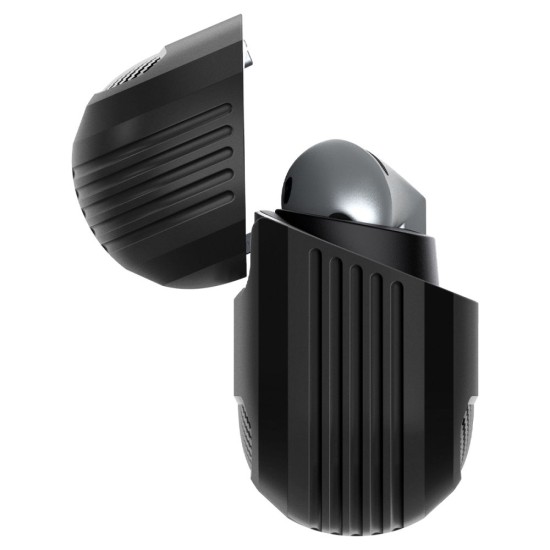 Husa cu Holder Metalic pentru Samsung Galaxy Buds 3 / 3 Pro Spigen Rugged Armor - Black