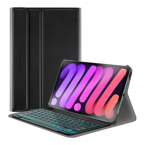 Husa cu Tastatura pentru iPad mini 6 (2021) - Techsuit CozyTab Case - Black