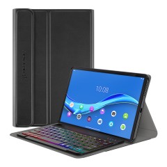 Husa cu Tastatura pentru Lenovo Tab M10 Plus TB-X606F - Techsuit CozyTab Case - Black Husa cu Tastatura pentru Lenovo Tab M10 Plus TB-X606F - Techsuit CozyTab Case - Black