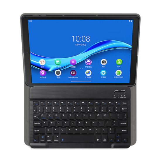 Husa cu Tastatura pentru Lenovo Tab M10 Plus TB-X606F - Techsuit CozyTab Case - Black