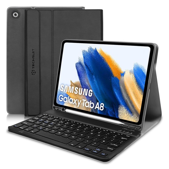 Husa cu Tastatura pentru Samsung Galaxy Tab A8 10.5 (2021) - Techsuit CozyTab Case - Black