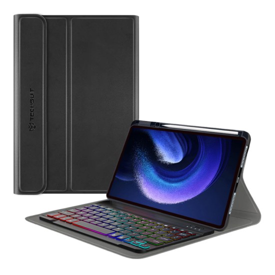 Husa cu Tastatura pentru Xiaomi Pad 6 / Pad 6 Pro - Techsuit CozyTab Case - Black