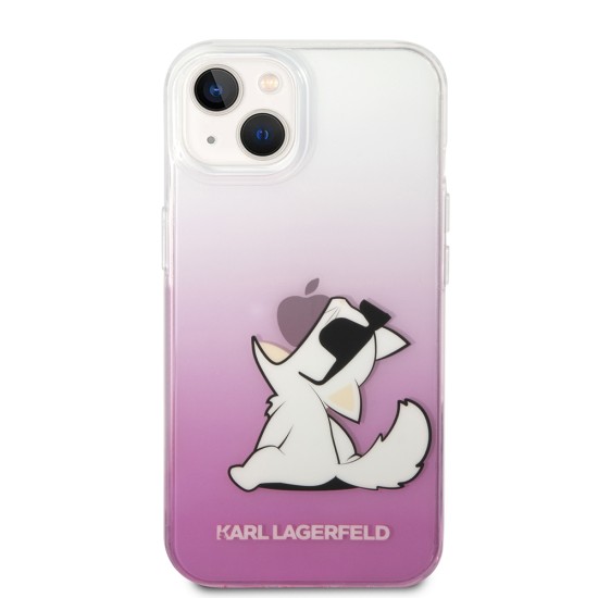 Husa iPhone 14 Plus / iPhone 15 Plus - Karl Lagerfeld Hardcase (KLHCP14MCFNRCPI) - Pink Choupette Fun