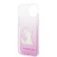 Husa iPhone 14 Plus / iPhone 15 Plus - Karl Lagerfeld Hardcase (KLHCP14MCFNRCPI) - Pink Choupette Fun