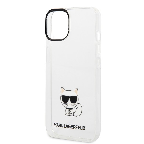 Husa iPhone 14 Plus / iPhone 15 Plus - Karl Lagerfeld Hardcase (KLHCP14MCTTR) - Choupette Body