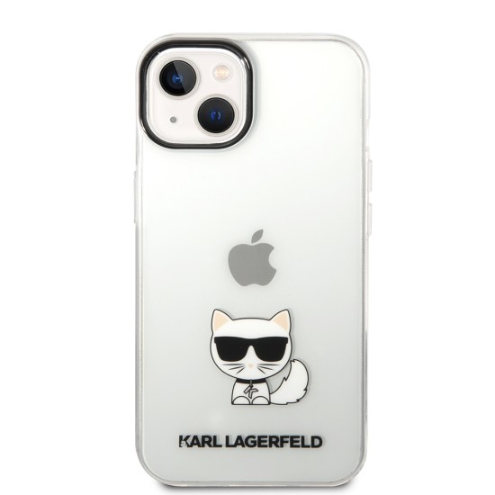 Husa iPhone 14 Plus / iPhone 15 Plus - Karl Lagerfeld Hardcase (KLHCP14MCTTR) - Choupette Body