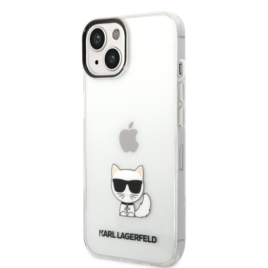 Husa iPhone 14 Plus / iPhone 15 Plus - Karl Lagerfeld Hardcase (KLHCP14MCTTR) - Choupette Body