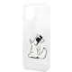 Husa iPhone 14 Plus / iPhone 15 Plus - Karl Lagerfeld Hardcase Transparent (KLHCP14MCFNRC) - Choupette Fun