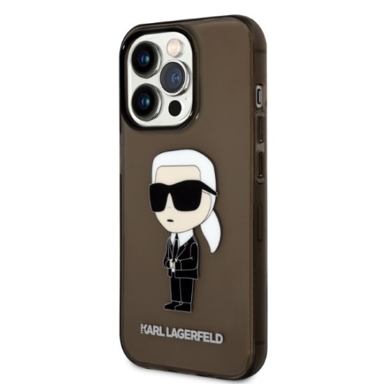 Husa iPhone 14 Pro - Karl Lagerfeld Hardcase (KLHCP14LHNIKTCK) - Ikonik Karl Lagerfeld