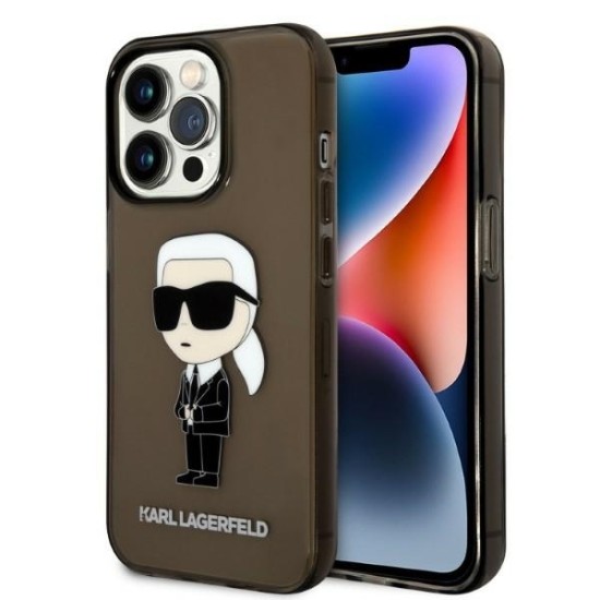 Husa iPhone 14 Pro - Karl Lagerfeld Hardcase (KLHCP14LHNIKTCK) - Ikonik Karl Lagerfeld