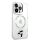 Husa iPhone 14 Pro - Karl Lagerfeld Hardcase MagSafe (KLHMP14LHNKCIT) - Transparent Iconic Karl&Choupette