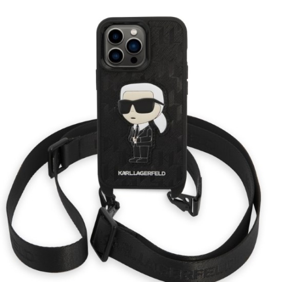 Husa iPhone 14 Pro - Karl Lagerfeld Hardcase Monogram (KLHCP14LSTKMK) - Ikonik Patch