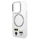 Husa iPhone 14 Pro Max - Karl Lagerfeld Hardcase MagSafe (KLHMP14XHKCT) - Transparent Karl & Choupette Aluminium