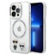 Husa iPhone 14 Pro Max - Karl Lagerfeld Hardcase MagSafe (KLHMP14XHKCT) - Transparent Karl & Choupette Aluminium