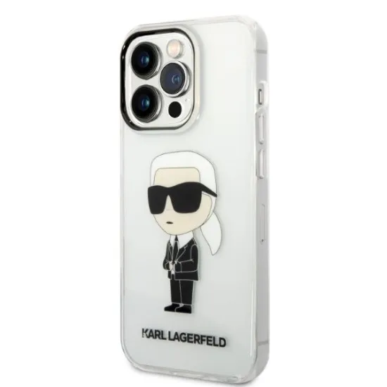 Husa iPhone 14 Pro Max - Karl Lagerfeld Hardcase Transparent (KLHCP14XHNIKTCT) - Ikonik Karl Lagerfeld