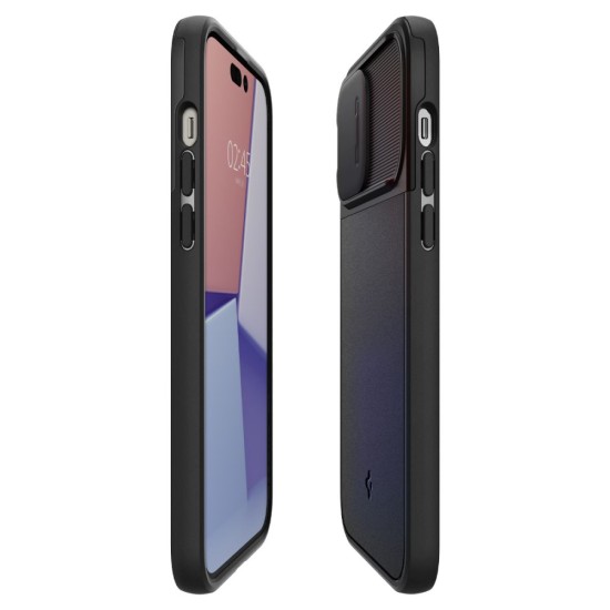 Husa iPhone 14 Pro Max - Spigen Optik Armor Mag - Black