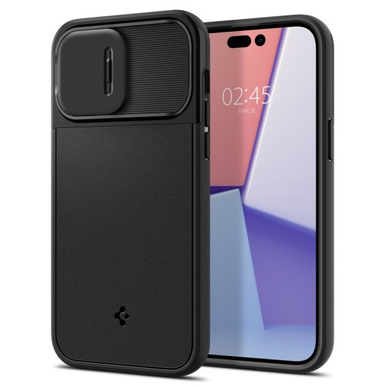 Husa iPhone 14 Pro Max - Spigen Optik Armor Mag - Black