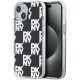 Husa iPhone 15 - DKNY IML Checkered Mono Pattern (DKHCP15SHDLCEK) - Black