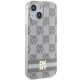 Husa iPhone 15 - DKNY IML Checkered Mono Pattern & Printed Stripes MagSafe (DKHMP15SHCPTSE) - Beige