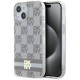 Husa iPhone 15 - DKNY IML Checkered Mono Pattern & Printed Stripes MagSafe (DKHMP15SHCPTSE) - Beige