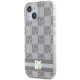 Husa iPhone 15 - DKNY IML Checkered Mono Pattern & Printed Stripes MagSafe (DKHMP15SHCPTSE) - Beige