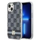 Husa iPhone 15 - DKNY IML Checkered Mono Pattern & Printed Stripes MagSafe (DKHMP15SHCPTSK) - Black