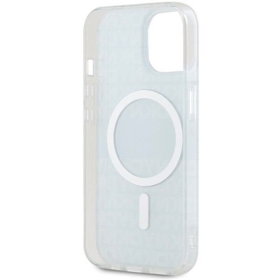 Husa iPhone 15 - DKNY IML Mono & Stripe MagSafe (DKHMP15SHRHSEB) - Blue