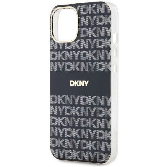 Husa iPhone 15 - DKNY IML Mono & Stripe MagSafe (DKHMP15SHRHSEK) - Black