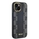 Husa iPhone 15 - DKNY Leather Checkered Mono Pattern MagSafe (DKHMP15SPCPVSLK) - Black