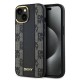 Husa iPhone 15 - DKNY Leather Checkered Mono Pattern MagSafe (DKHMP15SPCPVSLK) - Black