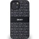 Husa iPhone 15 - DKNY Leather Mono Stripe & Metal Logo (DKHCP14SPRTHSLK) - Black