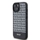 Husa iPhone 15 - DKNY Leather Printed Pattern Metal Logo MagSafe (DKHMP15SPSOSPK) - Black