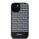 Husa iPhone 15 - DKNY Leather Printed Pattern Metal Logo MagSafe (DKHMP15SPSOSPK) - Black