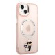 Husa iPhone 15 / iPhone 14 / iPhone 13 - Karl Lagerfeld Hardcase MagSafe (KLHMP14SHNKCIP) - Pink Iconic Karl&Choupette