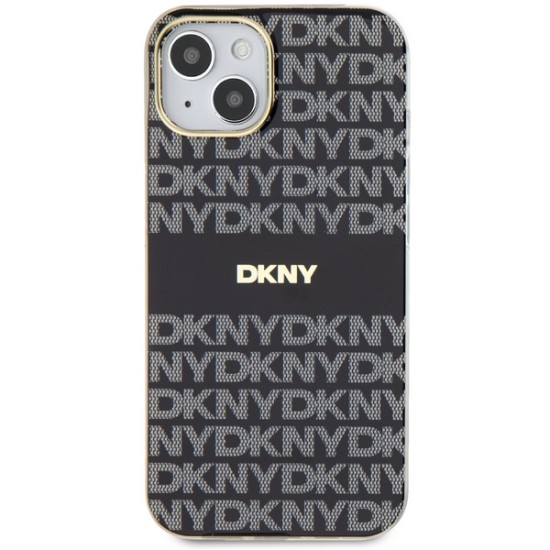 Husa iPhone 15 Plus - DKNY IML Mono & Stripe MagSafe (DKHMP15MHRHSEK) - Black