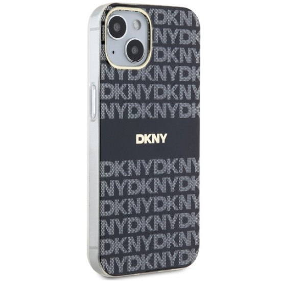 Husa iPhone 15 Plus - DKNY IML Mono & Stripe MagSafe (DKHMP15MHRHSEK) - Black