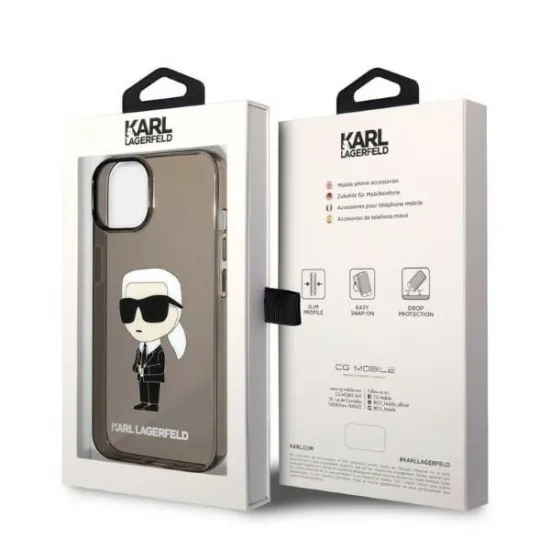 Husa iPhone 15 Plus / iPhone 14 Plus - Karl Lagerfeld Hardcase (KLHCP14MHNIKTCK) - Ikonik Karl Lagerfeld Husa iPhone 15 Plus / iPhone 14 Plus - Karl Lagerfeld Hardcase (KLHCP14MHNIKTCK) - Ikonik Karl Lagerfeld