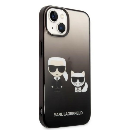 Husa iPhone 15 Plus / iPhone 14 Plus - Karl Lagerfeld Hardcase (KLHCP14MTGKCK) - Gradient Ikonik Karl&Choupette