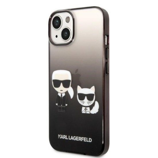 Husa iPhone 15 Plus / iPhone 14 Plus - Karl Lagerfeld Hardcase (KLHCP14MTGKCK) - Gradient Ikonik Karl&Choupette