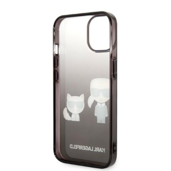 Husa iPhone 15 Plus / iPhone 14 Plus - Karl Lagerfeld Hardcase (KLHCP14MTGKCK) - Gradient Ikonik Karl&Choupette