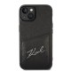 Husa iPhone 15 Plus / iPhone 14 Plus - Karl Lagerfeld Hardcase Leather Cardslots (KLHCP14MCSSK) - Signature Logo